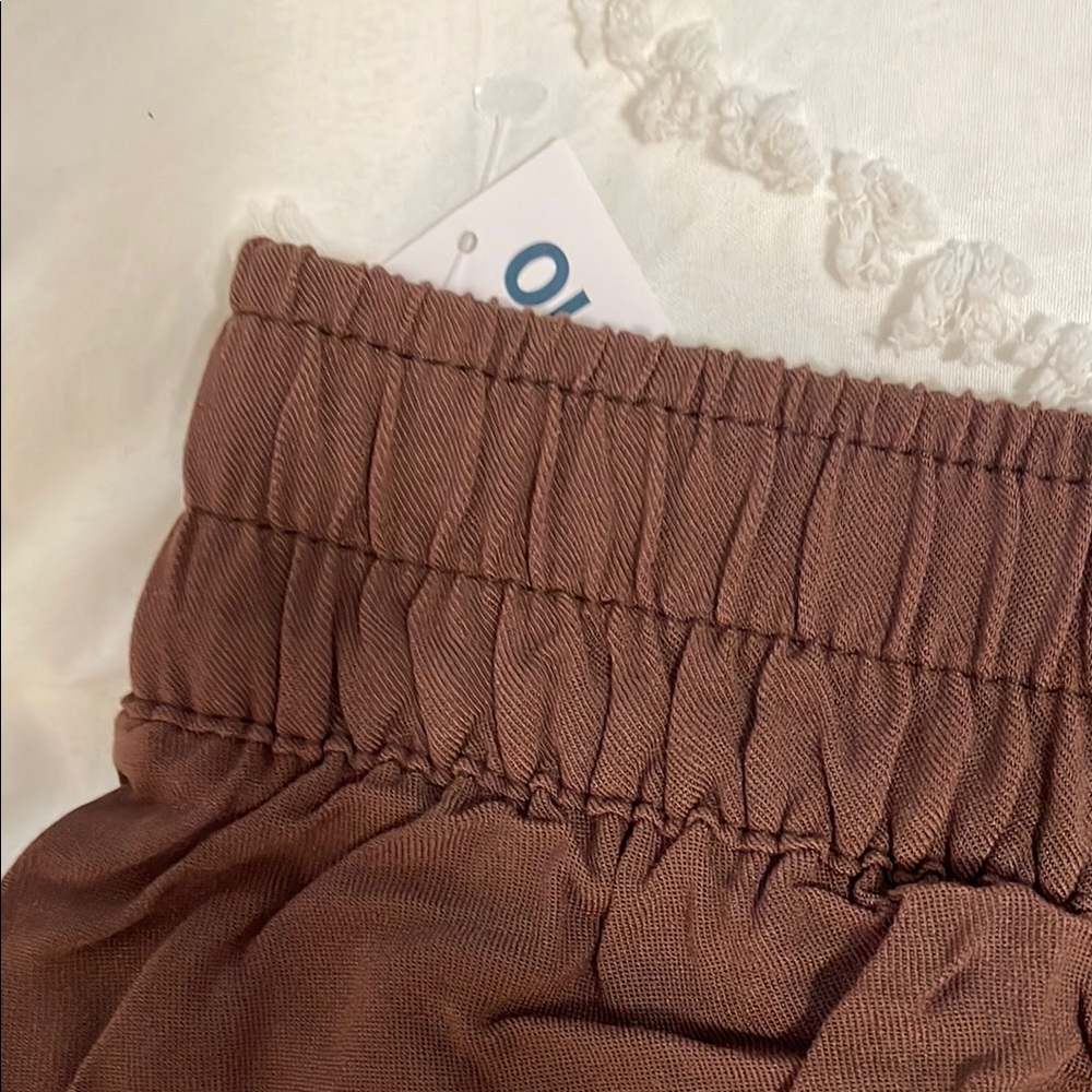 Old Navy Women's Wide Leg linen Pants  Brown nwt large tall - Picture 10 of 12